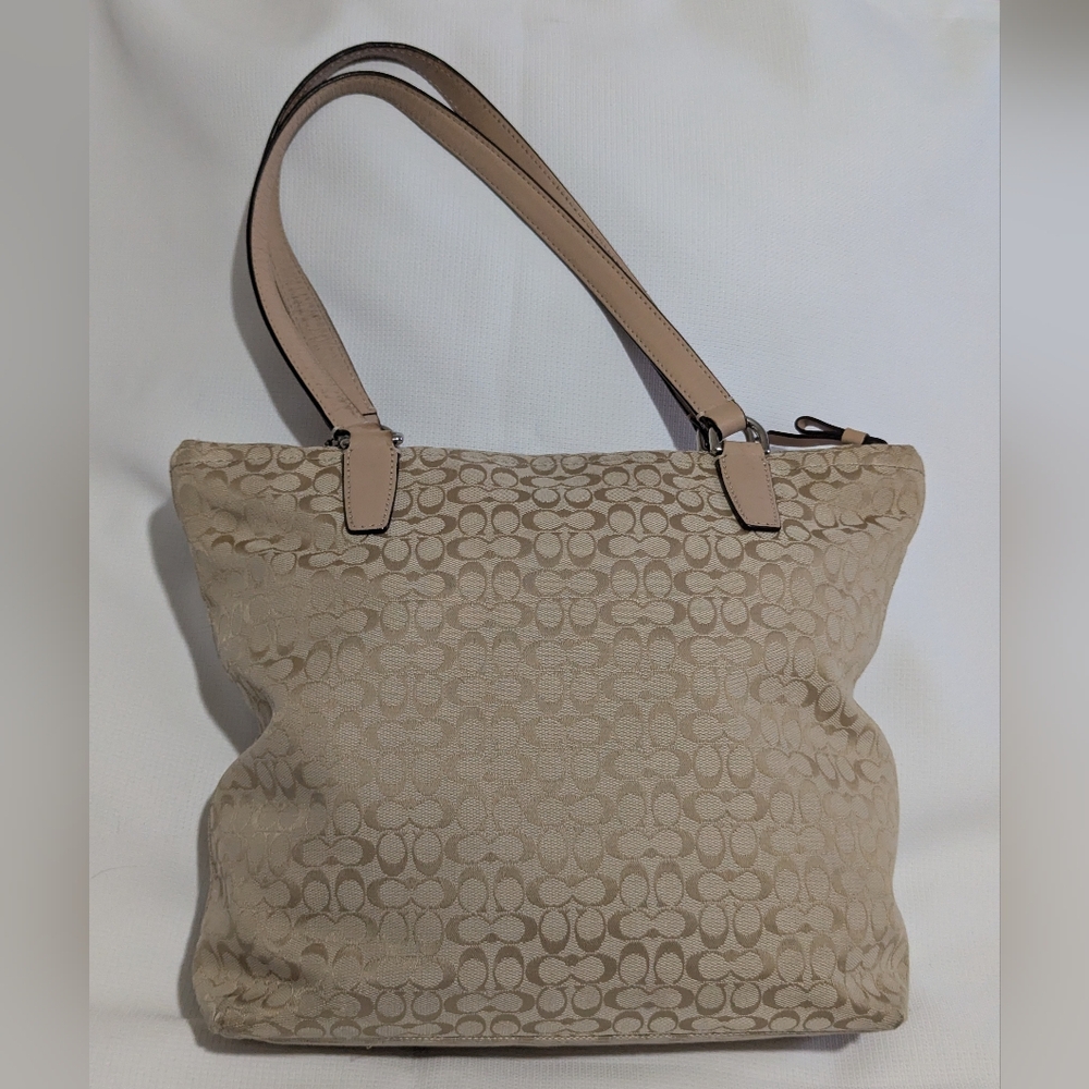 Coach Signature Stripe Vintage Tote/ Shoulder Bag - Picture 2 of 15